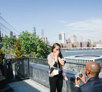 proposal photographer nyc by brooklyn bridge